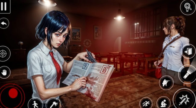 恐怖动漫女学生游戏截图3