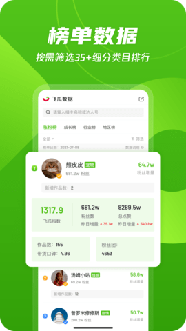 飞瓜数据截图1