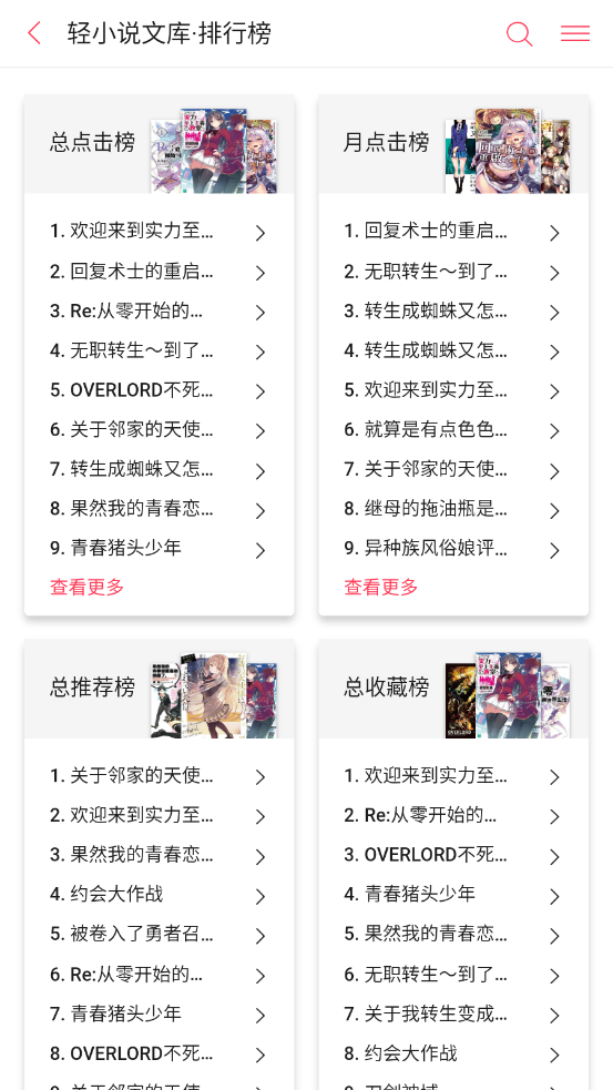 哔哩轻小说手机版截图2