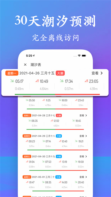 潮汐表截图3