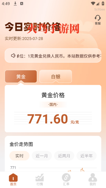 每日金价实时行情查询