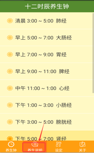 十二时辰经络养生钟