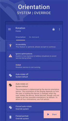 Rotation强制横屏截图0