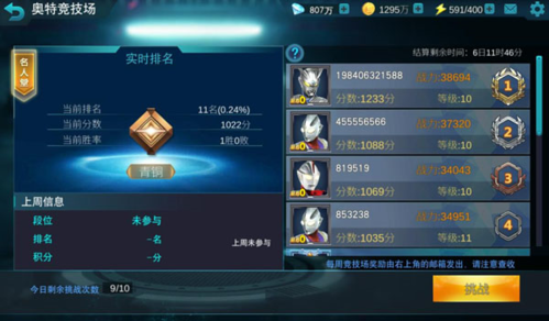 奥特曼宇宙英雄测试服