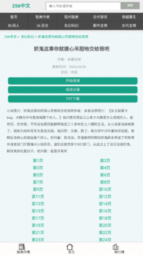 256中文小说阅读