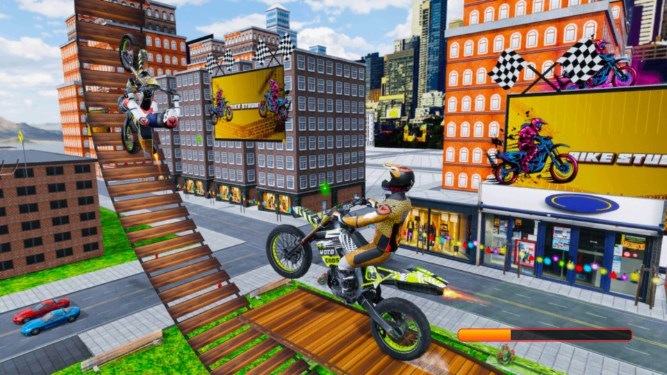 酷自行车特技游戏(Bike Stunt Game)  正式版截图0