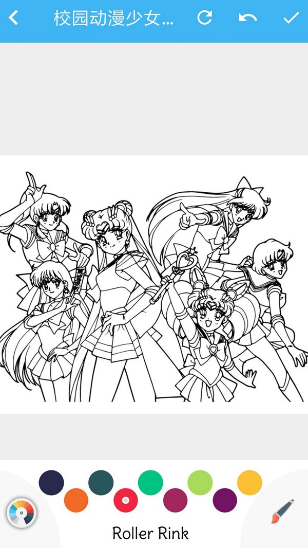 校园动漫少女着色截图0
