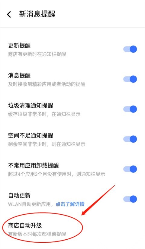 商店自动升级设置