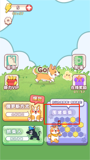 狗狗玩砖块