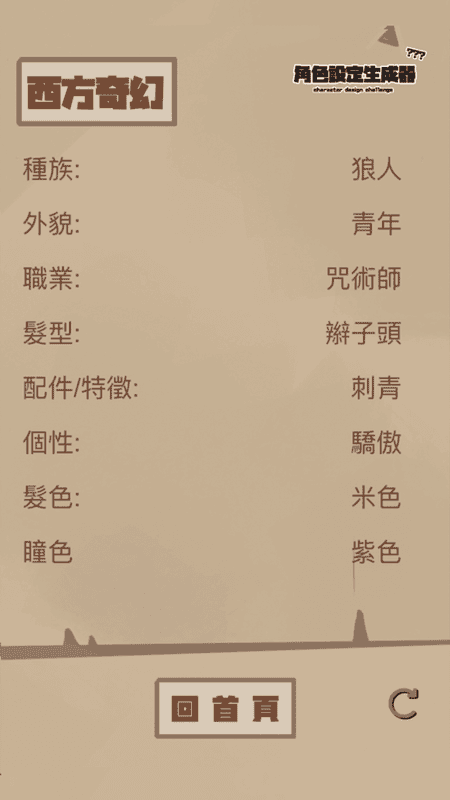 角色设定生成器截图0