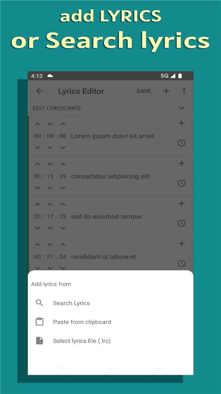 Synced Lyrics Editor截图2