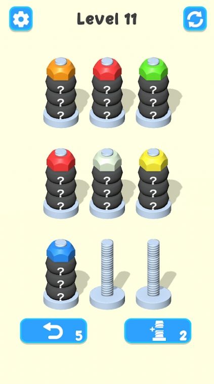 螺母排序颜色谜题游戏手机版截图1