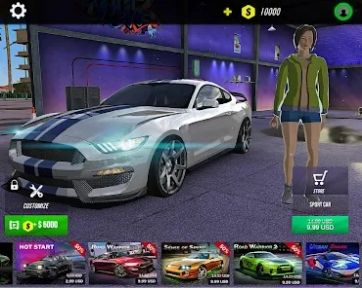 夜晚街道赛车中文版截图1
